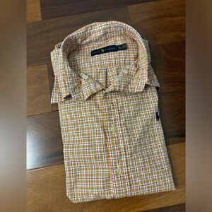 Ralph Lauren short sleeve button up orange/green/blue size xl